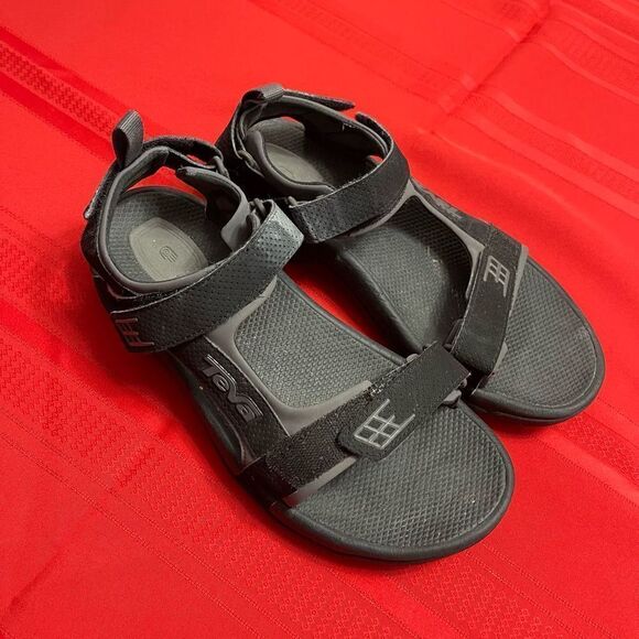 Teva Minam Black Grey Men’s Sandals Size 8 - Picture 4 of 7